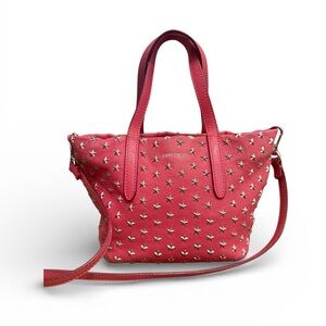 GUC Jimmy Choo Mini Sara Minisara " Pink Studded Stars Leather Bag